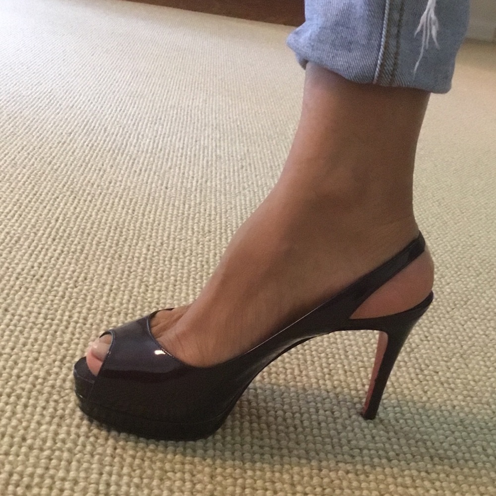 Christian louboutin open toed heels